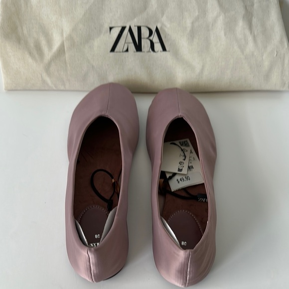 Zara Women's Mauve Flats - Picture 4 of 15